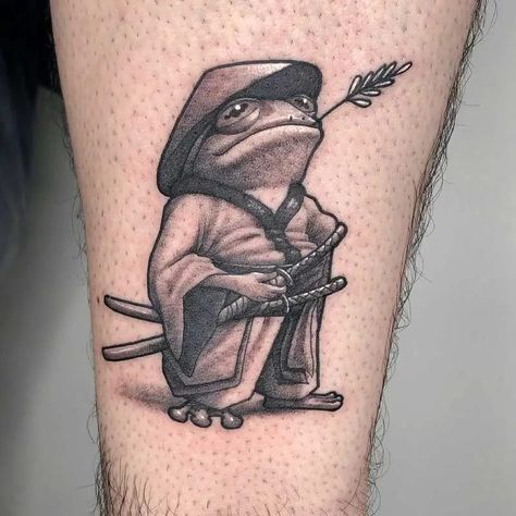 Samurai Frog Tattoo, Samurai Frog, Dark Skin Tattoo, Casino Tattoo, Tattoo Catalog, Wrist Tattoo Ideas, Wrist Tattoo Designs, Frog Tattoo, Model Tattoo