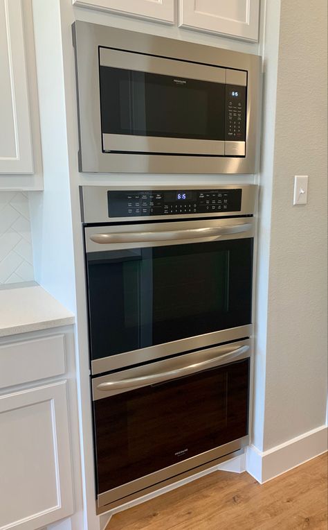 Example photo - Wall Microwave & Double Oven. Kitchen #4 - $1,000 Upgrade. Double Oven Kitchen Cabinet, Double Oven Ideas Kitchen, Kitchen Ideas Double Oven, Kitchen Double Cabinets, Oven For Kitchen, Electric Wall Ovens, Double Wall Ovens And Microwave, Double Oven Pantry Wall, Double Wall Oven With Microwave