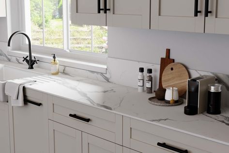 Buy Classic Marble solid laminate worktops from Worktop Express. Industry-leading solid laminate worktops and accessories backed up by 50,000+ five star reviews and available next day. Buy with confidence thanks to our Price Match Promise. Compact Laminate, Stone Laminate, Wooden Worktops, Marble Worktops, Composite Sinks, Wood Worktop, Laminate Worktop, Kitchen Manufacturers, Oak Laminate