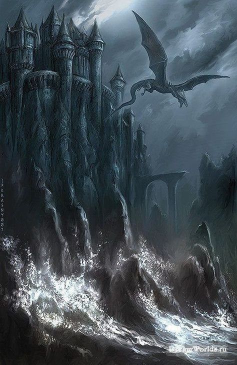 Dragonstone. Dragonstone Castle, Fantasy Book Covers, Gothic Fantasy Art, Dark City, Dragon Pictures, Fantasy Castle, Fantasy Places, Dragon Drawing, Fantasy Concept Art