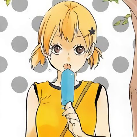 yachi hitoka ♡ haikyuu Yachi Hitoka, Blonde, Anime, Hair, Blue