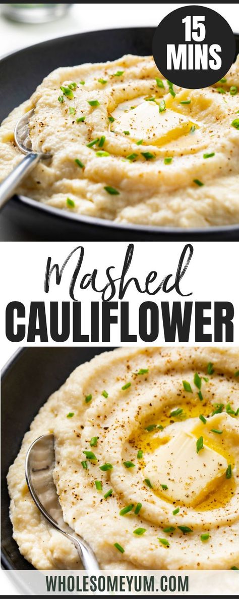 Keto Mashed Cauliflower, Mashed Cauliflower Recipe, Cauliflower Potatoes, Cauliflower Mashed Potatoes, Cauliflower Recipe, Low Carb Side Dishes, Keto Side Dishes, Low Carb Dinner Recipes, Keto Recipes Dinner