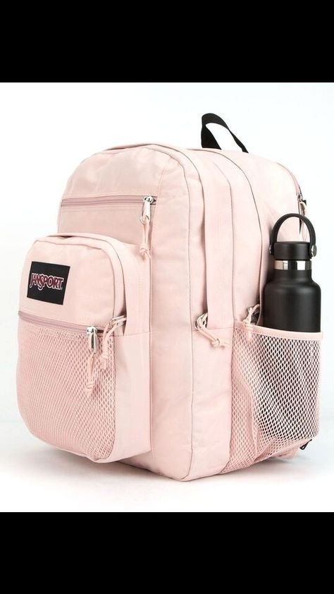 Middle School Backpacks, Pink Jansport Backpack, Big Backpacks For School, Black Jansport Backpacks, Pink Bookbag, Cute Backpacks For School, Mochila Jansport, Mochila Nike, Preppy Backpack