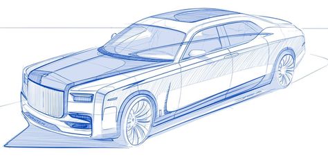 2018 Rolls Royce Phantom  VIII Rolls Royce Sketch, Rolls Royce Drawing, Rolls Royce Concept, Draw A Car, 10 Yoga Poses, Royce Car, Design Motivation, Lift Weights, Cars Classic