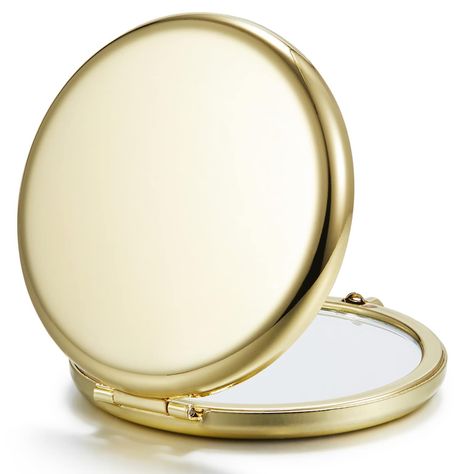 PRICES MAY VARY. PORTABLE SIZE & 5 COLORS AVAILABLE: Small mirror that is only 2.6 inches in diameter. Fits nicely in your bag, purse, or even your pocket—five colors to choose from Gold, Rose Gold, Black, Pink, and Silver 1X & 2X MAGNIFICATION: Double-sided mirror that meets all your cosmetic needs. The regular mirror is ideal for viewing the entire face closely, while the 2X magnifier works great for mascara, tweezing, plucking, flossing, etc. PREMIUM METAL SHELL: High-quality metal mini mirro Eyebrow Styles, Mini Mirror, Double Sided Mirror, Bridesmaid Gift Bags, Quick Makeup, Small Mirror, Laser Marking, Perfect Eyebrows, Makeup Mirrors