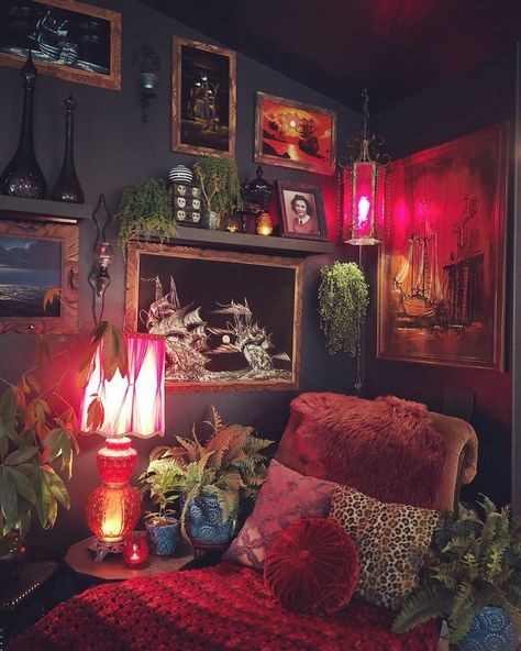 Lots Of Plants, Apartment Vibes, Moody Interiors, Bed Stuy, Dark Home Decor, Dark Home, Apartment Bedroom, Moon River, Future Apartment