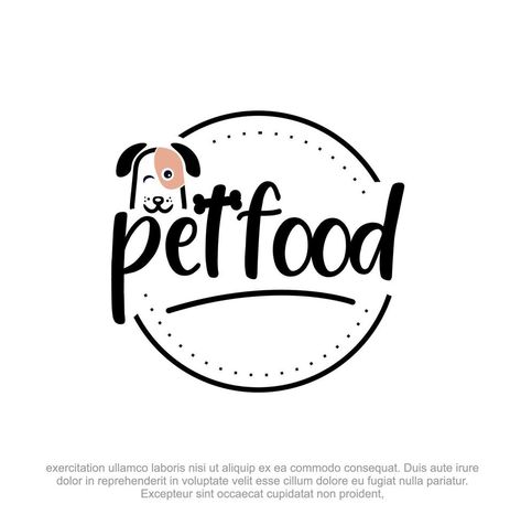 Dog food Logo design template. Pet food logo design template. Pet feast vector logo design. Pet Food Logo Design, Dog Food Logo Design, Pet Food Logo, Dog Food Logo, Branding Theme, Food Logo Design Ideas, Food Delivery Logo, Dog Food Packaging, Food Packaging Ideas