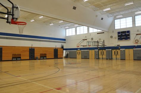 The gymnasium at Dimmitt Middle School. Bball Court, School Gymnasium, Avengers Story, School Nostalgia, Educational Architecture, School Building Design, Portable Basketball Hoop, Episode Interactive Backgrounds, Gym School