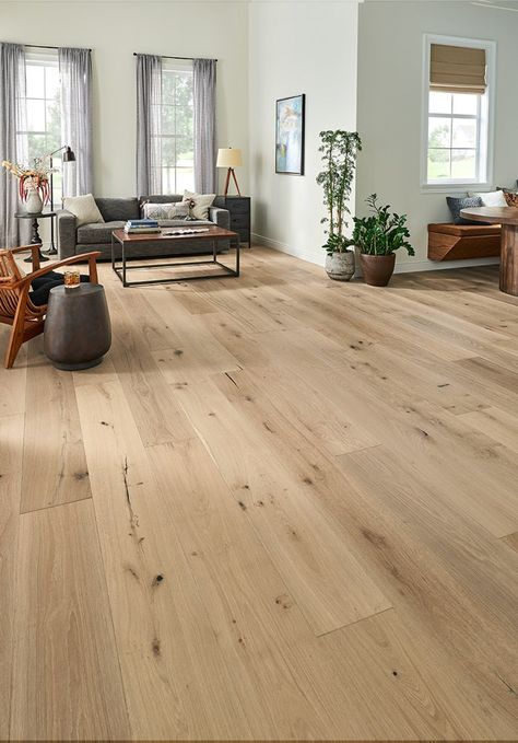 Sanctuary – Lumberjack Direct Earthy Neutral Living Room, Living Room Color Palette, Room Color Palette, Cozy Neutral Living Room, Living Room Hardwood Floors, Living Room Wood Floor, Maple Floors, White Oak Hardwood Floors, Light Hardwood