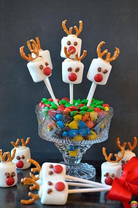 Rudolph The Red Nosed Reindeer Marshmallows Marshmallow Reindeer, Reindeer Pops, Vegan Xmas, Vegan Breakfasts, Kid Snacks, Vegan Party, Vegan Holiday, Vegan Candies, Rudolph The Red Nosed Reindeer