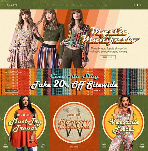 70s Retro Fashion, Vintage Website, Website Banner Design, Layout Web, Athleisure Outfit, Website Layouts, Fashion Banner, Banner Ads Design, Shopify Design