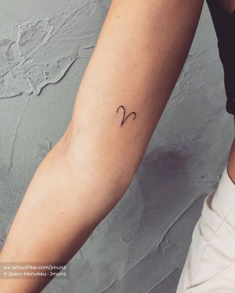 Fine Line Aries Tattoo, Aries Fine Line Tattoo, Aries Tattoo For Women, Aries Symbol Tattoos, Aries Zodiac Symbol, Aries Zodiac Tattoos, Tattoo Sister, Aries Ram Tattoo, About Aries