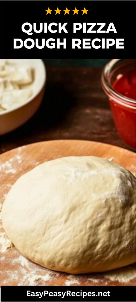 Looking to whip up pizza in a flash? This quick and easy Italian pizza dough recipe is the hero you need. Just a few simple ingredients and your pizza night will be absolutely fabulous! Perfect for both novice chefs and seasoned cooks, you'll learn how to make tasty homemade pizza dough that’s ready in no time. Say goodbye to store-bought crusts! Make personal-sized pizzas or a big family pie – the options are endless. Let’s bake this delicious pizza heaven together! Easy Italian Pizza Dough, Fast Pizza Dough, Quick And Easy Pizza Dough, No Rise Pizza Dough, Pizza Dough Recipe Quick, Simple Pizza Dough, Making Pizza At Home, Easy Pizza Dough Recipe, Quick Pizza Dough