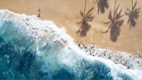 Swell: Endless Blue, Hawaii | SUITCASE Magazine African Art Museum, Beautiful Beaches Paradise, Beach Pink, Tropical Beaches, Fine Art Photography Print, Aerial Photo, Photography Prints Art, Island Beach, Sunset Beach