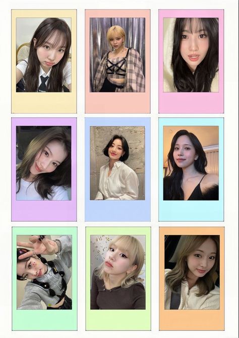 Twice Polaroid Template, Kpop In One Frame, Kpop Polaroid Printable, Twice Polaroid, Twice Random, Cardboard Crafts Kids, Photo Cards Diy, Free Printable Paper Dolls, Pc Template