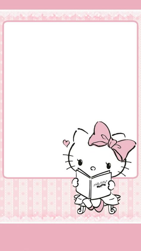 Hello Kitty School Wallpaper, Desktop Wallpaper Hello Kitty, Hello Kitty Book, Hello Kitty School, Binder Cover Templates, Cute Desktop, Hello Kitty Printables, Hello Kitty Purse, Kitty Pictures