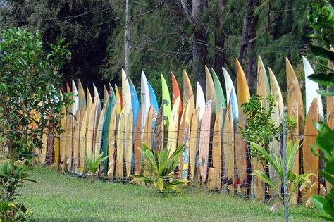 For all those old surfboards... Old Surfboard, Fancy Fence, Rest House, Beach Cafe, Surf Decor, Sports Room, Surf Life, Outdoor Inspirations, Inspirational Images