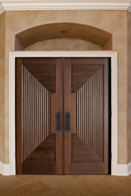 Classic Mahogany Solid Wood Front Entry Door - Double - DBI-580 DD Pintu Ganda, Mahogany Wood Doors, Solid Wood Entry Doors, Arsitektur Art Deco, Wooden Double Doors, Custom Interior Doors, Double Doors Exterior, Solid Wood Interior Door, Doors Wooden