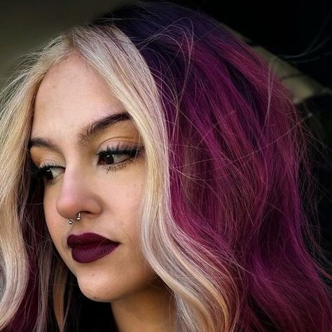 Danger Jones on Instagram: "@krystaalyse painting with Danger Jones for this moody color creation." Danger Jones Hair Color, White Chocolate Raspberry Cheesecake, Chocolate Raspberry Cheesecake, Wine Hair, Messy Short Hair, White Chocolate Raspberry, Raspberry Cheesecake, Purple Hair, White Chocolate