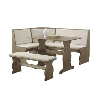 Shop for kitchen table nook online at Target. Free shipping on orders of $35+ and save 5% every day with your Target RedCard. Corner Nook Dining Set, Nook Seating, Couch Kitchen, Breakfast Nook Seating, Nook Dining, Breakfast Nook Dining Set, Nook Dining Set, Dining Furniture Sets, Kitchen Corner