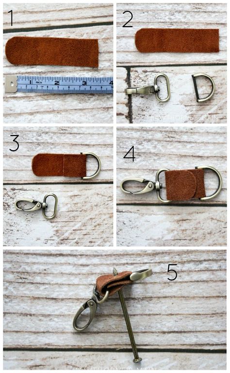 Leather Key Chain process Diy Leather Gifts, Keychain Clay, Leather Keychain Diy, Lanyard Ideas, Keychains Diy, Diy Keychains, How To Make Leather, Unique Keychain, Keychain Ideas