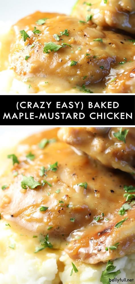 Maple Mustard Chicken, Mustard Chicken Thighs, Maple Chicken, Mustard Recipe, Maple Mustard, Chicken Baked, Chicken Entrees, Table Dinner, Baked Chicken Thighs