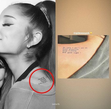 I finaly fount it Truman Show Tattoo, Singer Tattoo Ideas, Ariana Grande Tattoos Inspired, Ariana Grande Inspired Tattoos, Ariana Grande Tattoo Ideas, Show Tattoo, Grande Tattoo, Ariana Grande Tattoo, The Truman Show