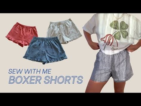 (21947) Boxer Shorts Sewing Tutorial | Easy Sewing Project - YouTube Couture, Sewing Tutorials, Boxer Shorts Pattern, Shorts Sewing, Pleated Shorts, Easy Sewing Projects, Sewing Project, Boxer Shorts, Pants Pattern