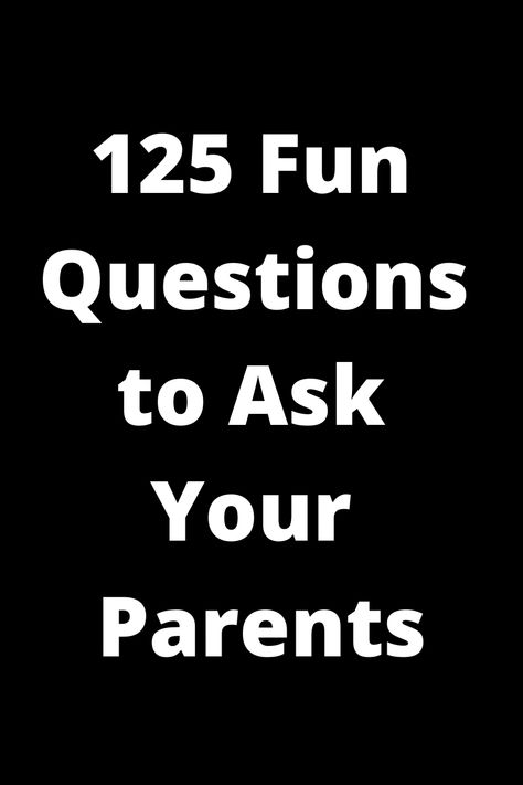 Looking for some quality bonding time with your parents? Check out these 125 fun questions to ask them! From childhood memories to their favorite travel destinations, these thought-provoking questions will spark meaningful conversations and create lasting memories. Strengthen your relationship with your parents by diving into these conversation starters today! Questions To Ask Your Grandma, Parenting Questions For Couples, Questions For Mom, Hypothetical Questions For Parents, Questions To Ask Mom, Questions To Ask Your Family, Questions To Ask Parents, Questions For Grandparents, Questions To Ask Kids About Dad