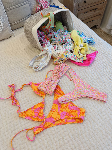 bikini bin colorful bikini inspo where to find cute bikinis Swimwear Beach, Pink Summer Bikinis, Cute Swimming Suits Aesthetic, Bikinis Aesthetic, Swimming Suits Bikinis, Colorful Fitted Beachy Swimwear, Cute Summer Bikinis, Swimming Suits, Cute Colorful Summer Bikinis