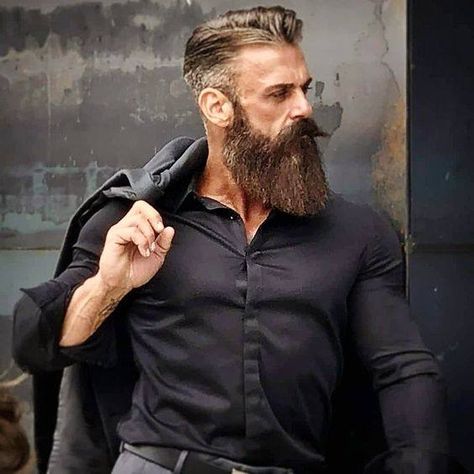 Awesome, full beard Beard Cuts, Long Beard Styles, Patchy Beard, Beard Men, Mens Hairstyles With Beard, Beard Haircut, Long Beard, Mustache Styles, Hipster Beard