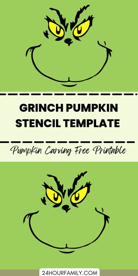 pumpkin carving free printable template grinch face Grinch Pumpkin Carving Template, Grinch Printables Templates, Grinch Face Template Free Printable, The Grinch Pumpkin Painting, Grinch Pumpkin Carving, Free Printable Grinch, Grinch Pumpkin, Pumpkin Carving Templates Free, Grinch Faces