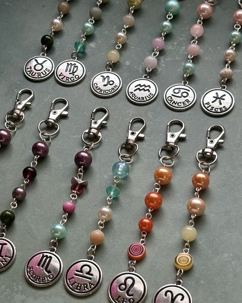 Libra Pisces, Scorpio And Libra, Capricorn And Taurus, Taurus Virgo, Matching Keychains, Virgo And Aquarius, Matching Jewelry, Etsy Business, Beaded Keychains