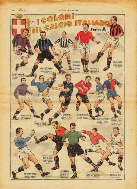 Bianconeri or Nerazzurri? Your Definitive Guide to Italian Football Colors – The Cult of Calcio Vintage Italian Posters, Italian Football, Football Illustration, Football Images, Association Football, Sport Illustration, The Gentleman, Soccer World, Football Art