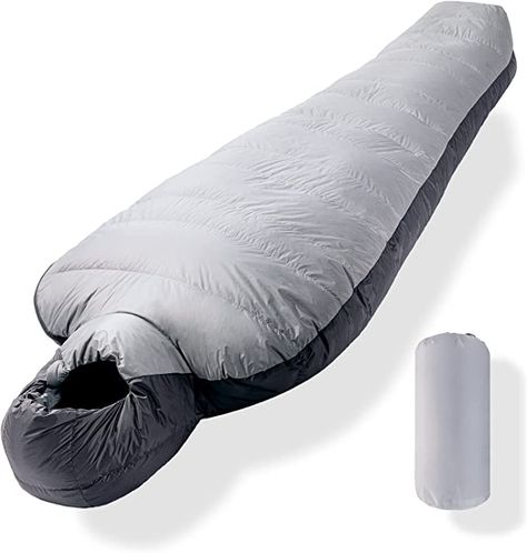 Backpacking Sleeping Bag, 32℉/0℃ Ultralight 800 Fill Power Down Sleeping Bag for Cold Weather, Lightweight Mummy Sleeping Bag with Compression Sack & Mesh Storage -XL & Regular Backpacking Sleeping Bag, Mummy Sleeping Bag, Down Sleeping Bag, Mesh Storage, Puffy Jacket, Backpacking Travel, Liner Socks, Duck Down, Sleeping Bag