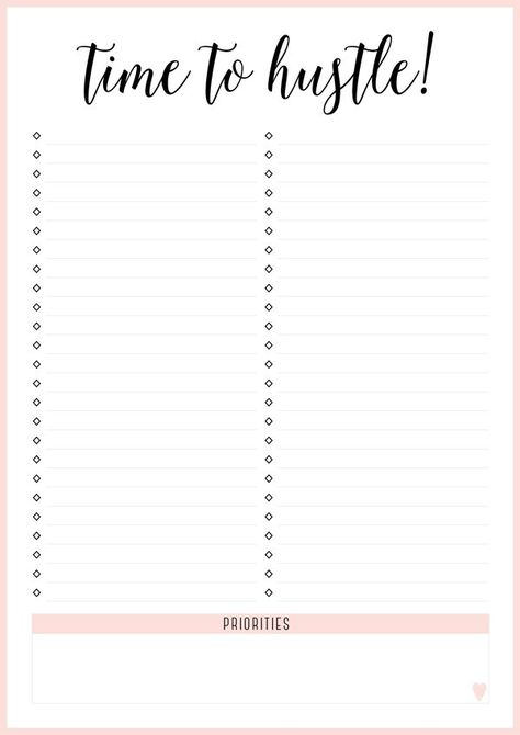 15 Printable Organization Sheets to Help Get Your Life Together Work Printable Free, Simple To Do List Template, To Do Template Free Printable, Free Printable To Do List Templates, Free Printable Notes Templates, List Template Free Printable, Pink To Do List, Work Printables, Rutinitas Harian