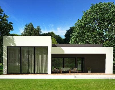 Small House Design Architecture, Flat Roof House, Modern Small House Design, Casa Country, Modern Bungalow House, Modern House Facades, Model House Plan, Minimal House Design, Modern Bungalow