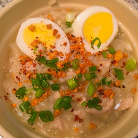 Arroz Caldo Filipino Recipe, Arroz Caldo Recipe, Mango Bango, Filipino Food Recipe, Caldo Recipe, Comfort Food Chicken, Hawaiian Dishes, Savory Rice, Filipino Dish