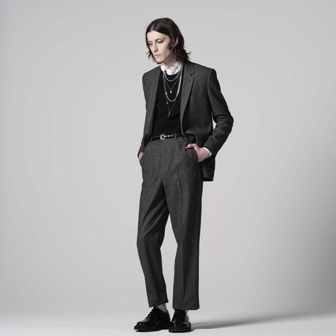 Gothic Formal Men, Alt Formal Outfits Men, Vintage Prom Suit, Grunge Prom Suit, Gothic Prom Suit, Non Binary Suit, Formal Masc Outfit, Non Binary Prom Outfits, Alt Suit