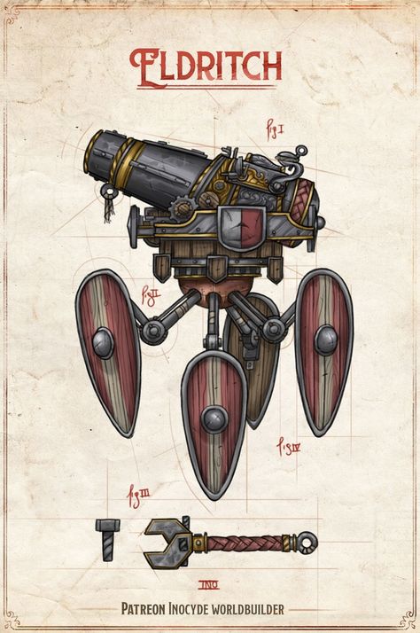 Artificer Cannon Dnd, Eldritch Cannon Dnd, Artificer Artillerist Eldritch Cannon, Dnd Artillerist Artificer, Artillerist Artificer Dnd, Artificer Dnd Art, Dnd Artificer Artillerist, Steel Defender Dnd, Artificer Inventions