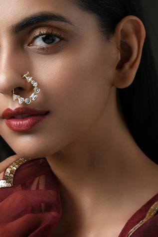 Nath Nose Ring, Luxury Jewelry Store, Nose Ring Jewelry, Bride Sister, Nose Jewelry, Ring Fashion, Handcrafted Accessories, Kundan Necklaces, Nose Rings