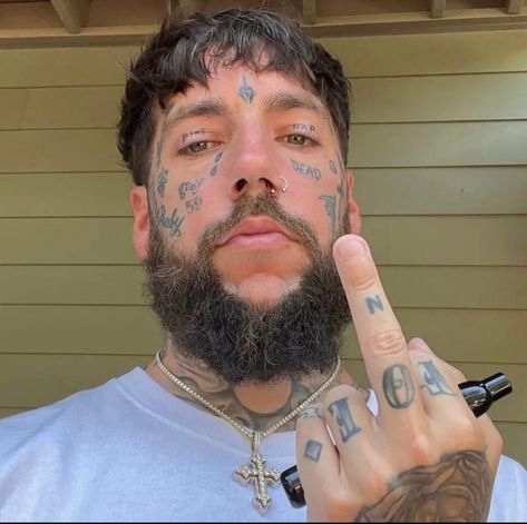 Scrim Rapper Aesthetic, Bones Music, Face Tats, Music Vinyl, Imaginary Boyfriend, Hollywood Undead, Underground Hip Hop, Man Crush Everyday, Face Tattoo