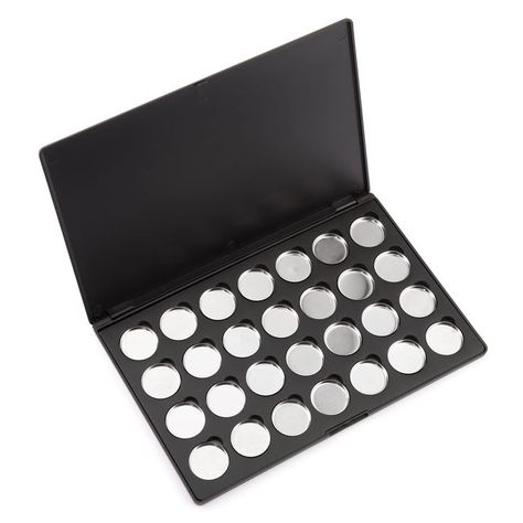 Allwon Empty Magnetic Eyeshadow Makeup Palette with 28Pcs 26mm Round Metal Pans Mac Palette, Diy Eyeshadow, Empty Palette, Blush Eyeshadow, Magnetic Palette, Eyebrow Powder, Makeup Drawer, Travel Mirror, Single Eyeshadow