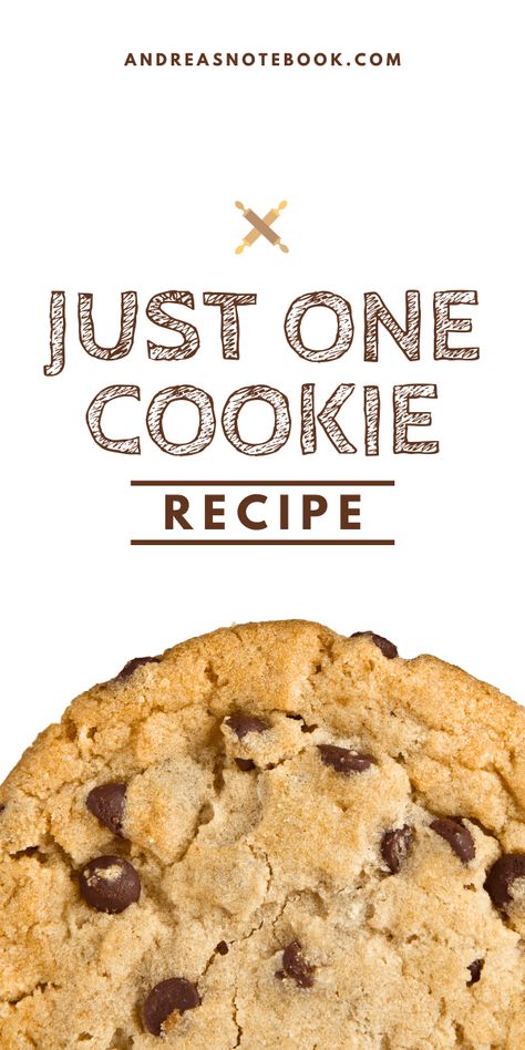 Chocolate Chip Cookie For 1, 1 Chocolate Chip Cookie Recipe, Single Serve Cookie Dough Recipe, How To Make One Cookie, Individual Cookie Recipe, Recipe For One Cookie, Cookie Recipe For One, Single Chocolate Chip Cookie, Single Cookie Recipe