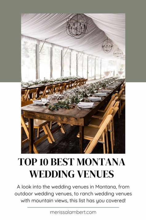 With beautiful mountain views and rustic vibes, it was hard to narrow the list down to just 10 best Montana wedding venues, but if you're looking for Montana winter wedding venues, Montana mountain wedding venues and Montana wedding venues ranch - this blog will have something for you! Small Montana Wedding, Wedding Venues Ranch, Mountain Wedding Colors, Montana Wedding Ideas, Mountain View Wedding, Wedding Ideas Mountain, Montana Wedding Venues, Mountain View Weddings, Montana Winter