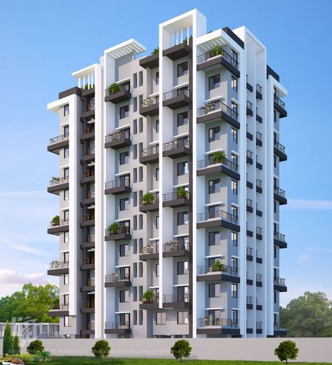 3D Residential Apartment rendering & walkthrough services by HS3D INDIA - Multi Storey Residential apartment Buildings, Florida - residential apartment Front Elevation Design, Florida - 3D Exterior view of an Apartment Design, Florida- tips for Modern Apartment Exterior Design, Florida - best exterior paint color for residential apartment, Florida - fresh and simple front yard decor,Florida - top Apartment Balcony Ideas - facade of residential apartment architecture - High-End Apartment Design Residential Architecture Apartment, Building Front Designs, Multi Storey Building, Modern Bungalow Exterior, Apartments Exterior, Best Exterior Paint, Facade Architecture Design, Residential Building Design, Bungalow Exterior