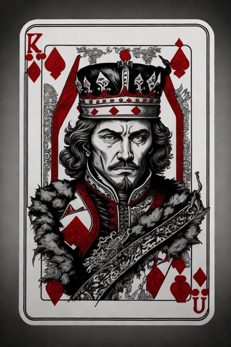 Leonardo Diffusion A single playing card Plain honest stark Ul 3 King Card Wallpaper, Playing Card King, King Playing Card, Reaper Art, King Card, Grim Reaper Art, Parking Spot, Craps, Poker Cards