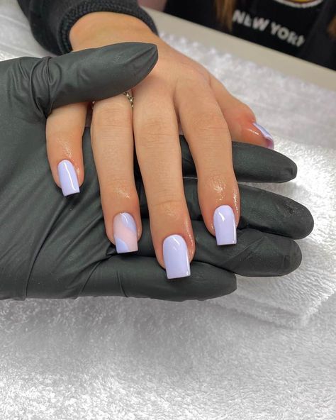 70 Easy Summer Nails You'll Want to Try Medium Length Nails Gel, Biab French Nail Art, Biab Nails Colors, Square Gel Nails Medium, Biab Extensions Nails, Lilac Purple Nails Short, Summer Nails Square Medium, Short Gel Extension Nails, Short Builder Gel Nails