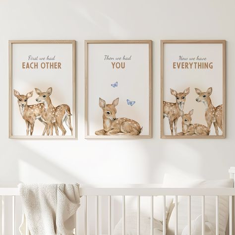 👨‍👩‍👧‍👦✨ "First we had each other, then we had you, now we have everything." 💕 Celebrate the love and bond of family with our adorable deer family poster set. These sweet prints are the perfect way to add warmth and sentiment to your little one's nursery or playroom. 🦌 Printed on premium fine art paper with love and care. 💸 Starting at $20+ 📦 Shop now at: [Link in bio] #FamilyLove #NurseryDecor #KidsRoomInspo #EtsyFinds #WoodlandTheme #IntaDesignUs #WallArt #EtsyArt Deer Nursery Ideas Boy, Deer Nursery Ideas, Deer Themed Nursery, Nursery Ideas Boy, Deer Nursery, Deer Girl, Deer Baby, Deer Family, Baby Boy Nursery