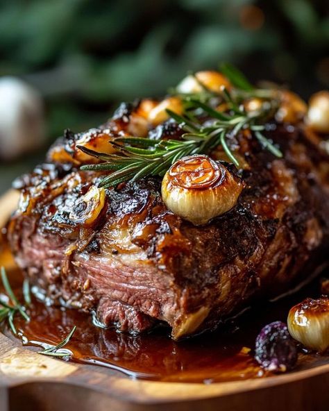 Savor Station | Slow-Cooked Lamb Shoulder with Rosemary, Garlic & Honey | Facebook Roast Lamb Christmas Dinner, Lamb On The Spit, Lamb Dinner Party, Christmas Dinner Lamb, Lamb Crown Roast, Slow Cooker Lamb Shoulder, Christmas Lamb Recipes, Boneless Lamb Shoulder Roast, Lamb Roast Recipes